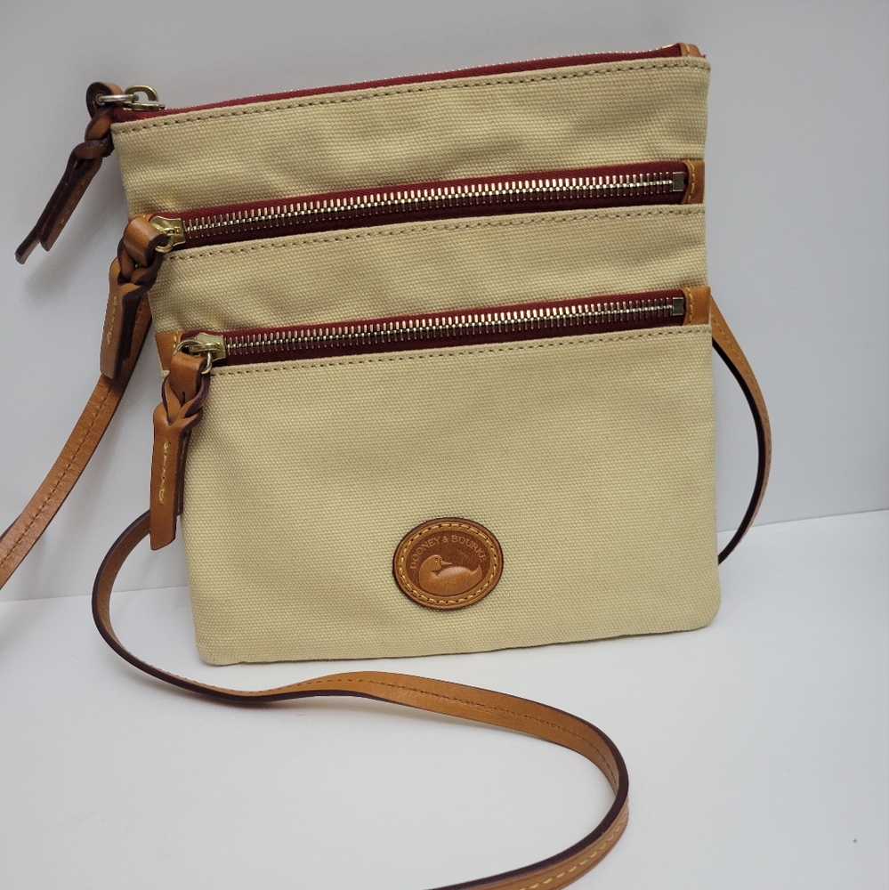 Dooney and Bourke Peyton Triple Zip Tan